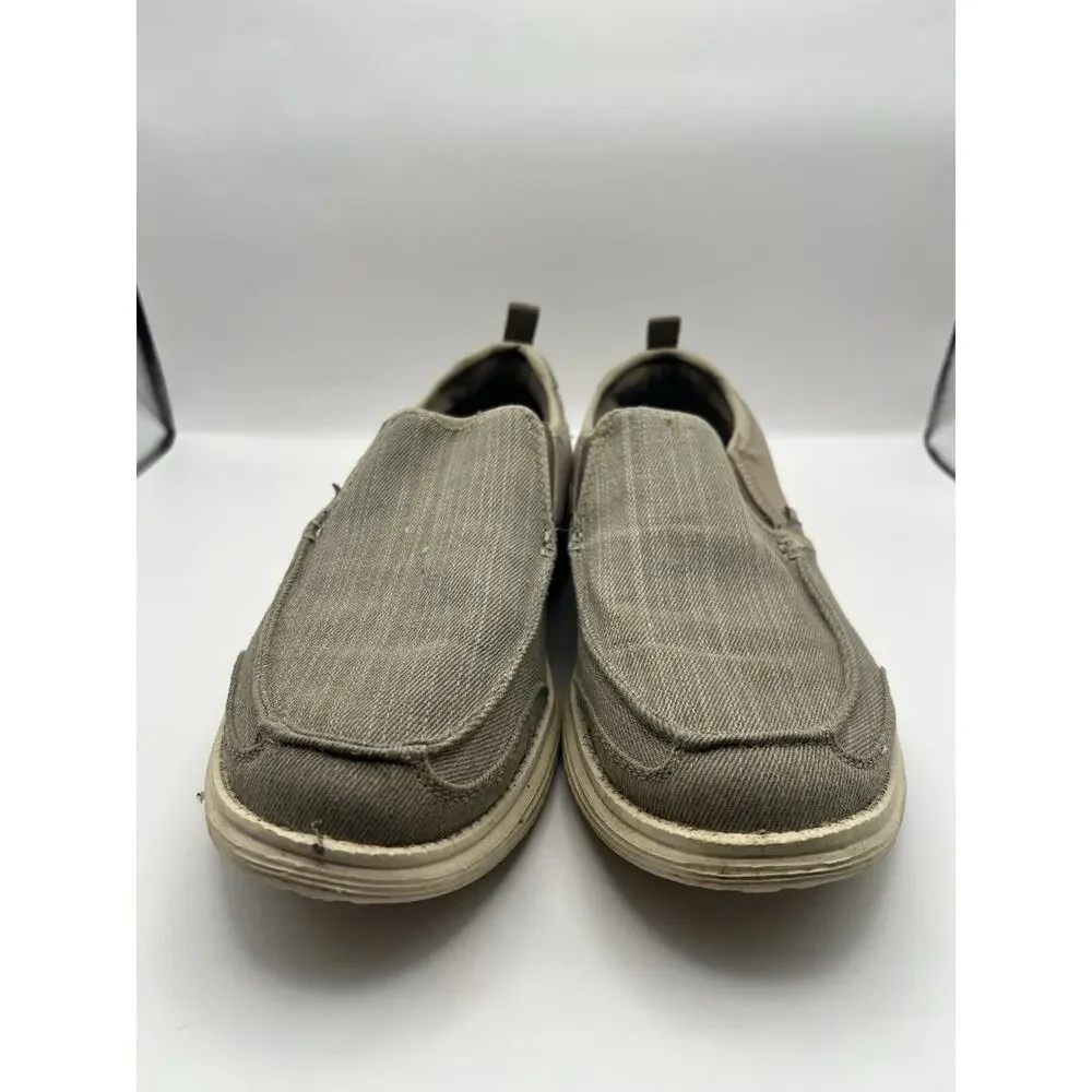 Skechers Mens Status Delton Loafers Size 9 Beige